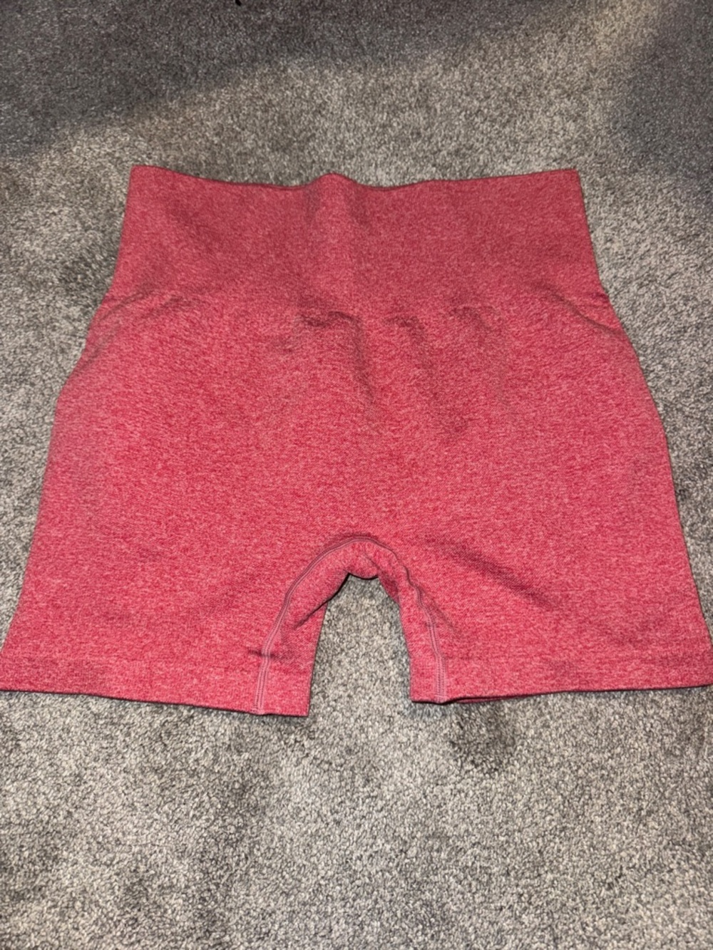High-Waist Red Women's Active Shorts